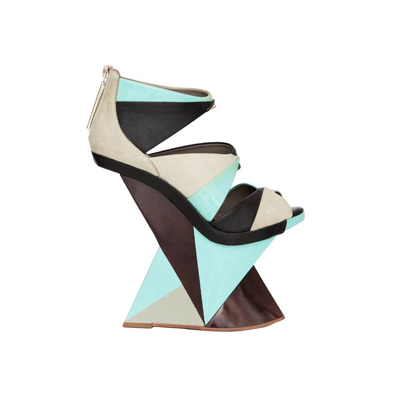 FINSK Project 3 Runway Color Block heels Size 39 Prototype Shoes For Sale