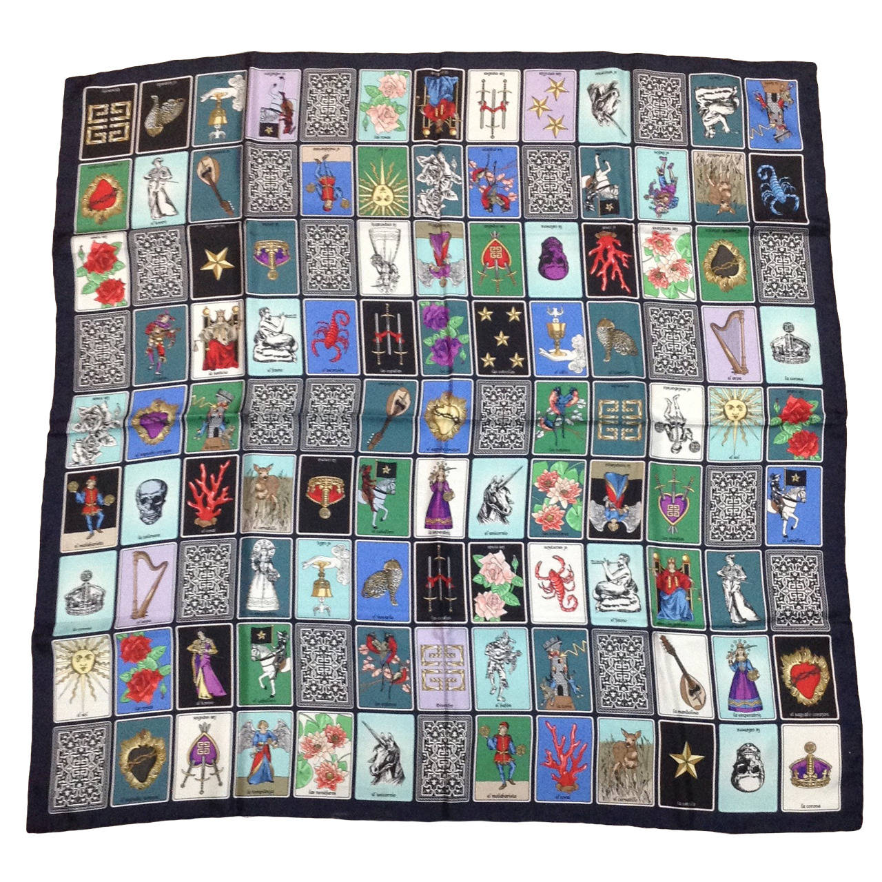 Givenchy Silk Chiffon Tarot Card Scarf