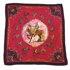 Hermes "Les Figures D'equitation" Silk Scarf