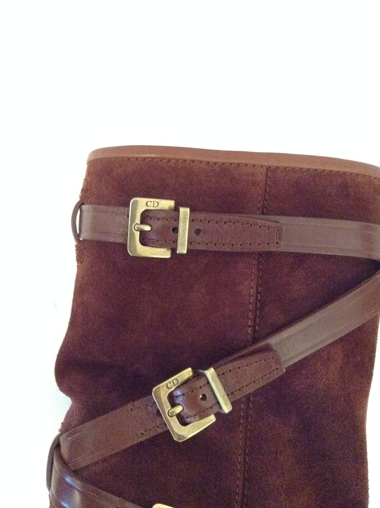 Women's Christian Dior Suede Boots size 38.5 For Sale