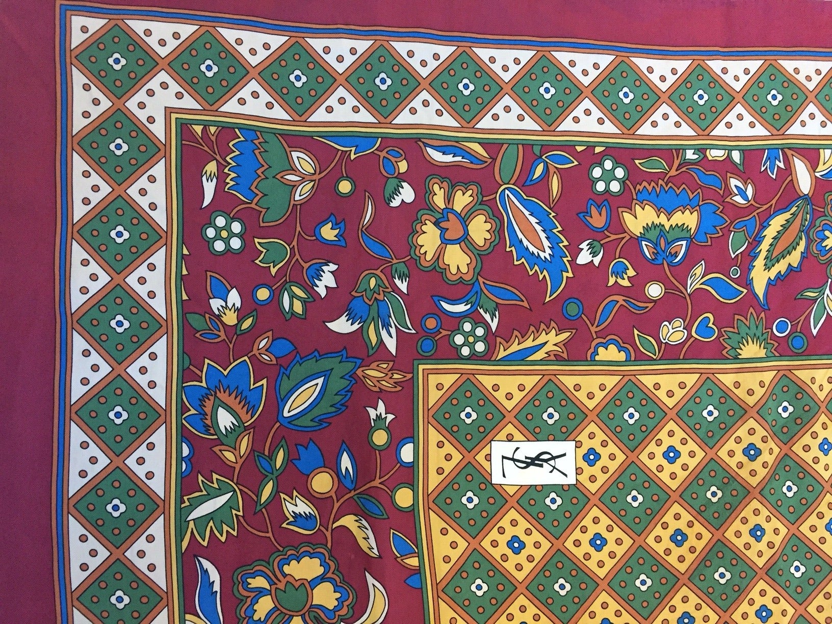 YSL Paisley Flower Scarf