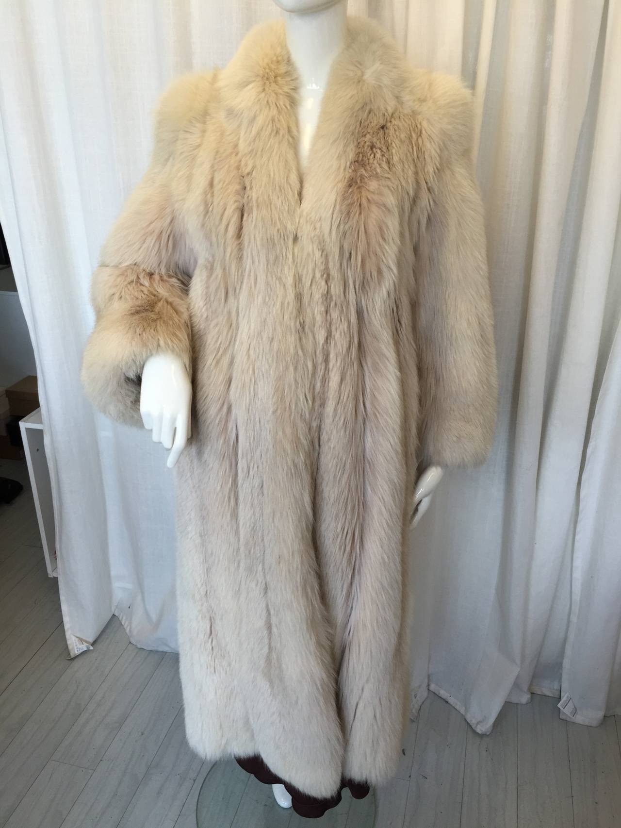 Vintage Creme Fox Fur Jacket