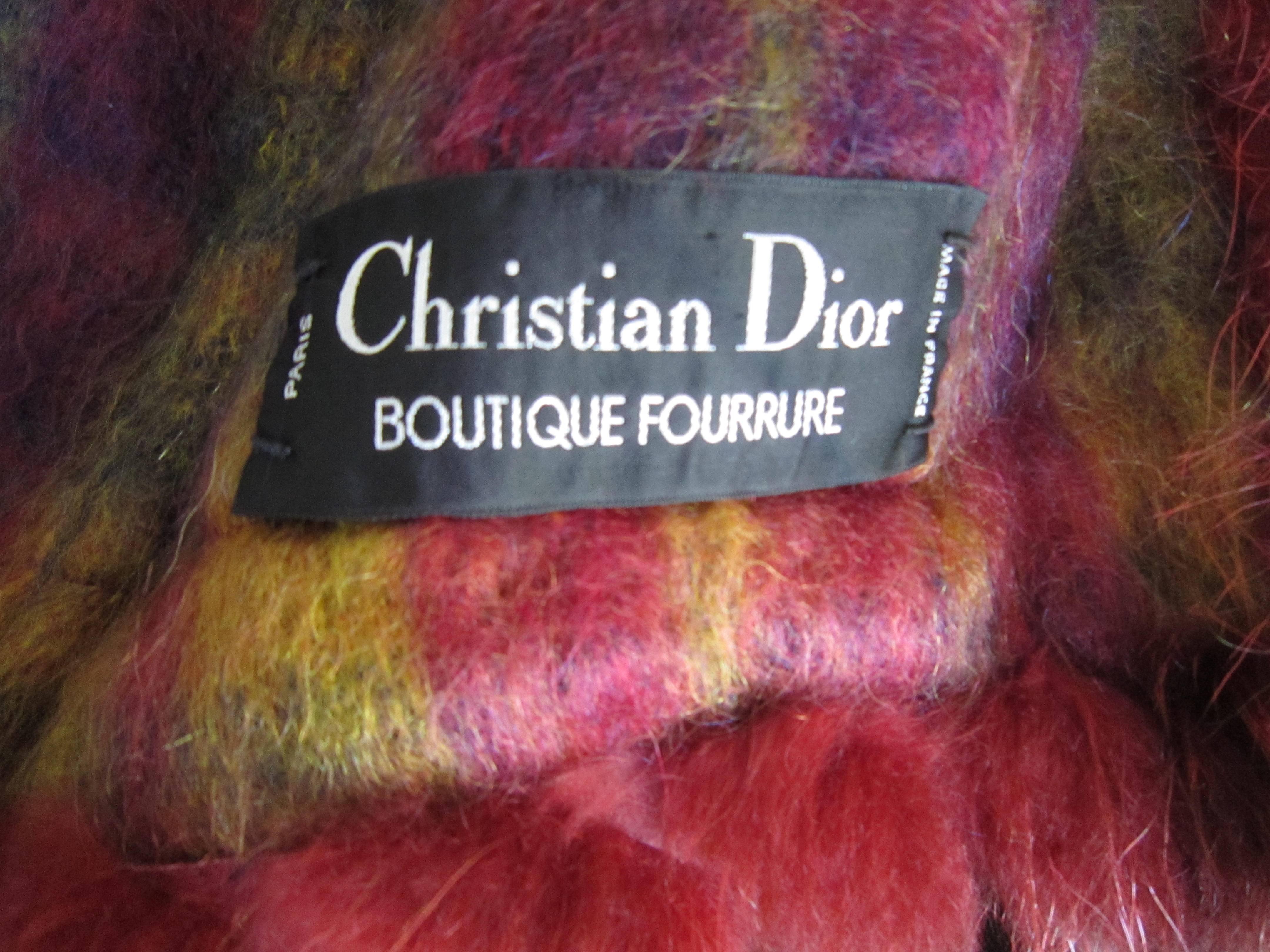 CHRISTIAN DIOR fur and wool jacket For Sale 1