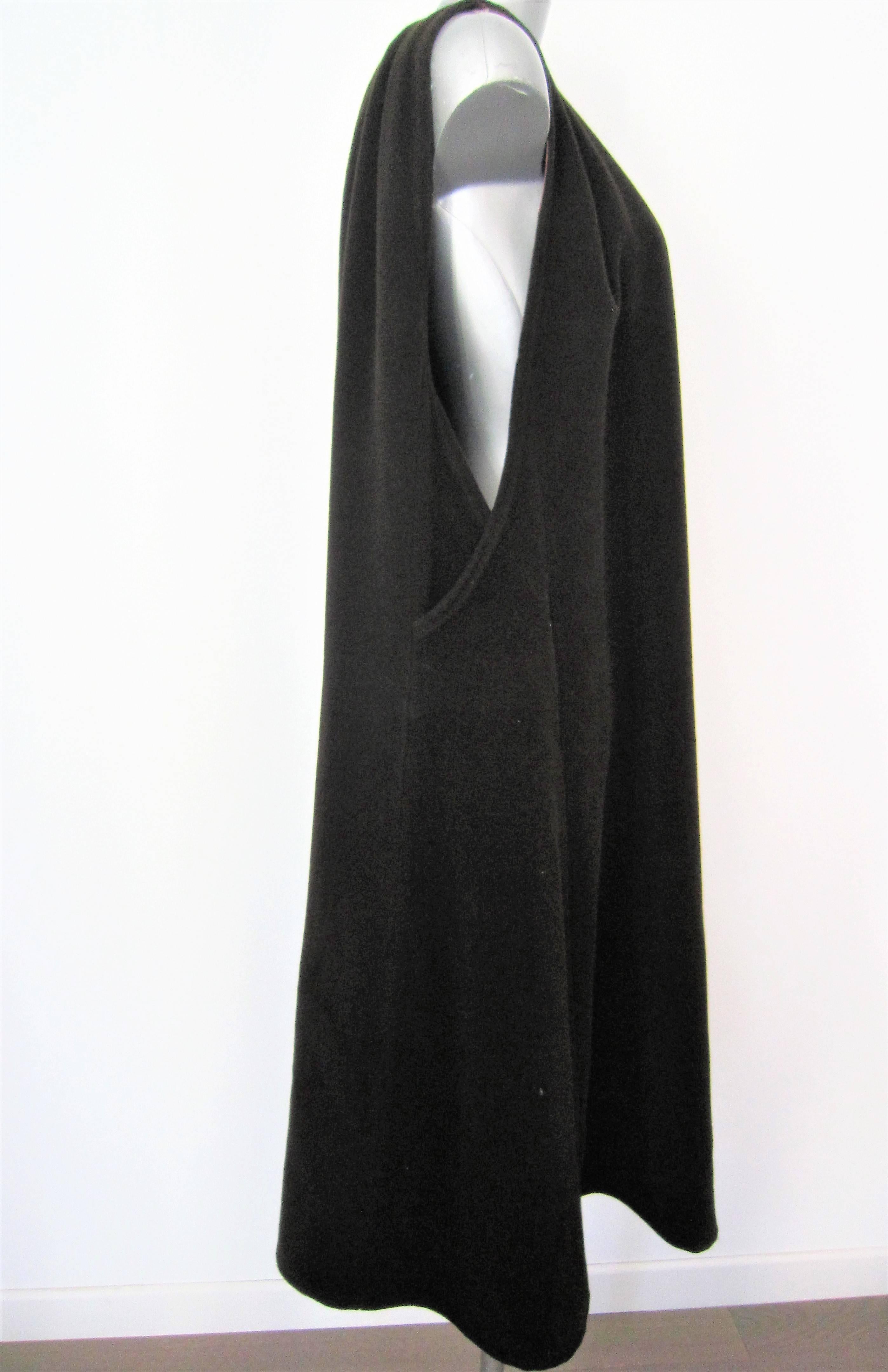 Women's GIORGIO ARMANI brown wool cape For Sale