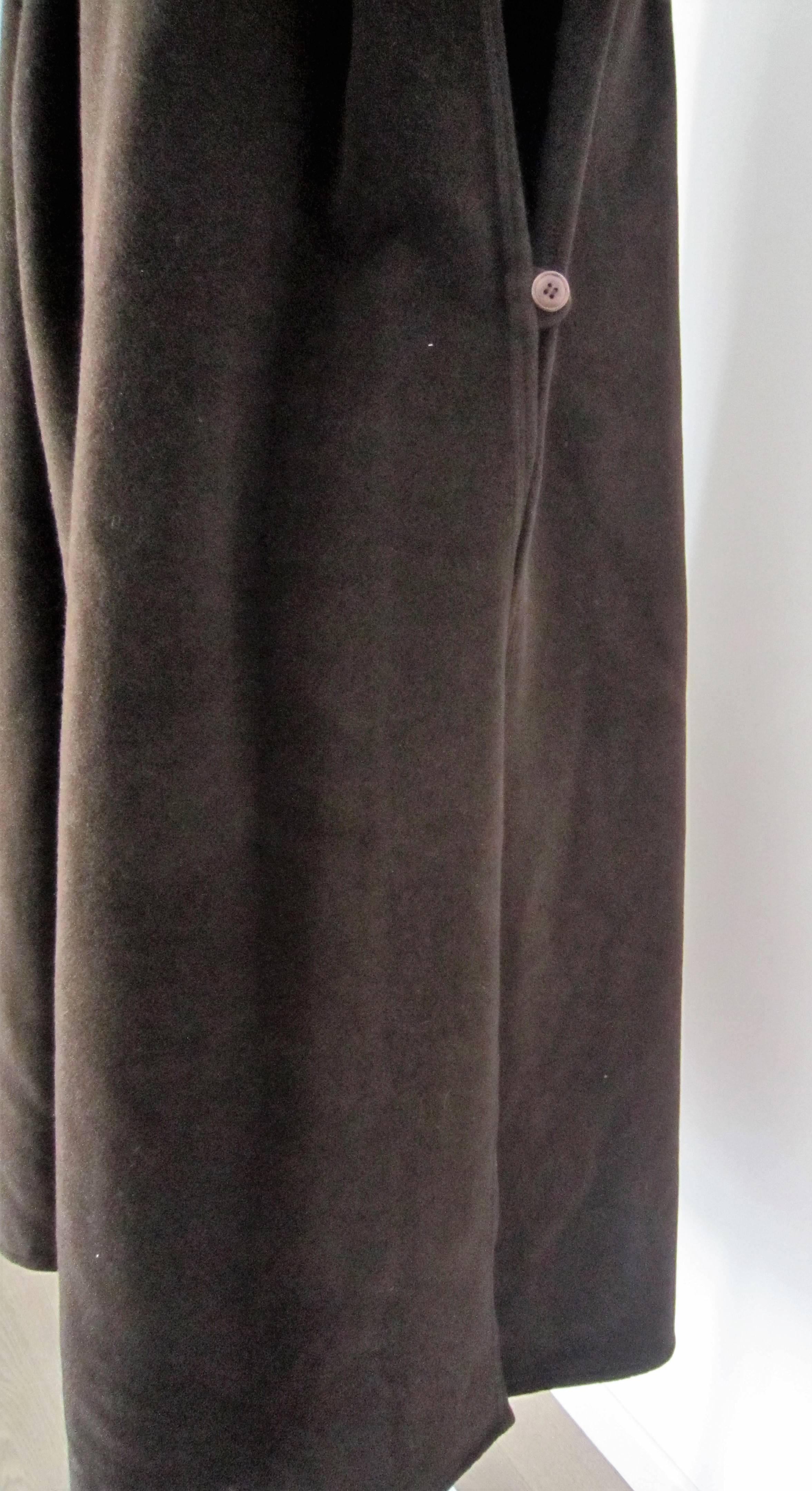GIORGIO ARMANI brown wool cape For Sale 1