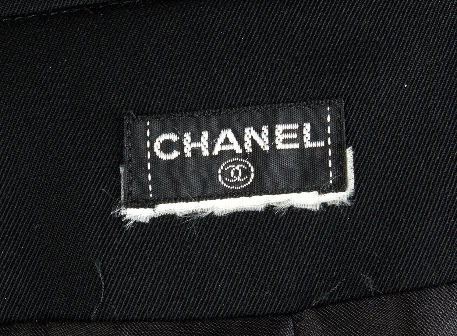 1990s Chanel vintage Double Breasted black wool trench coat For Sale 1