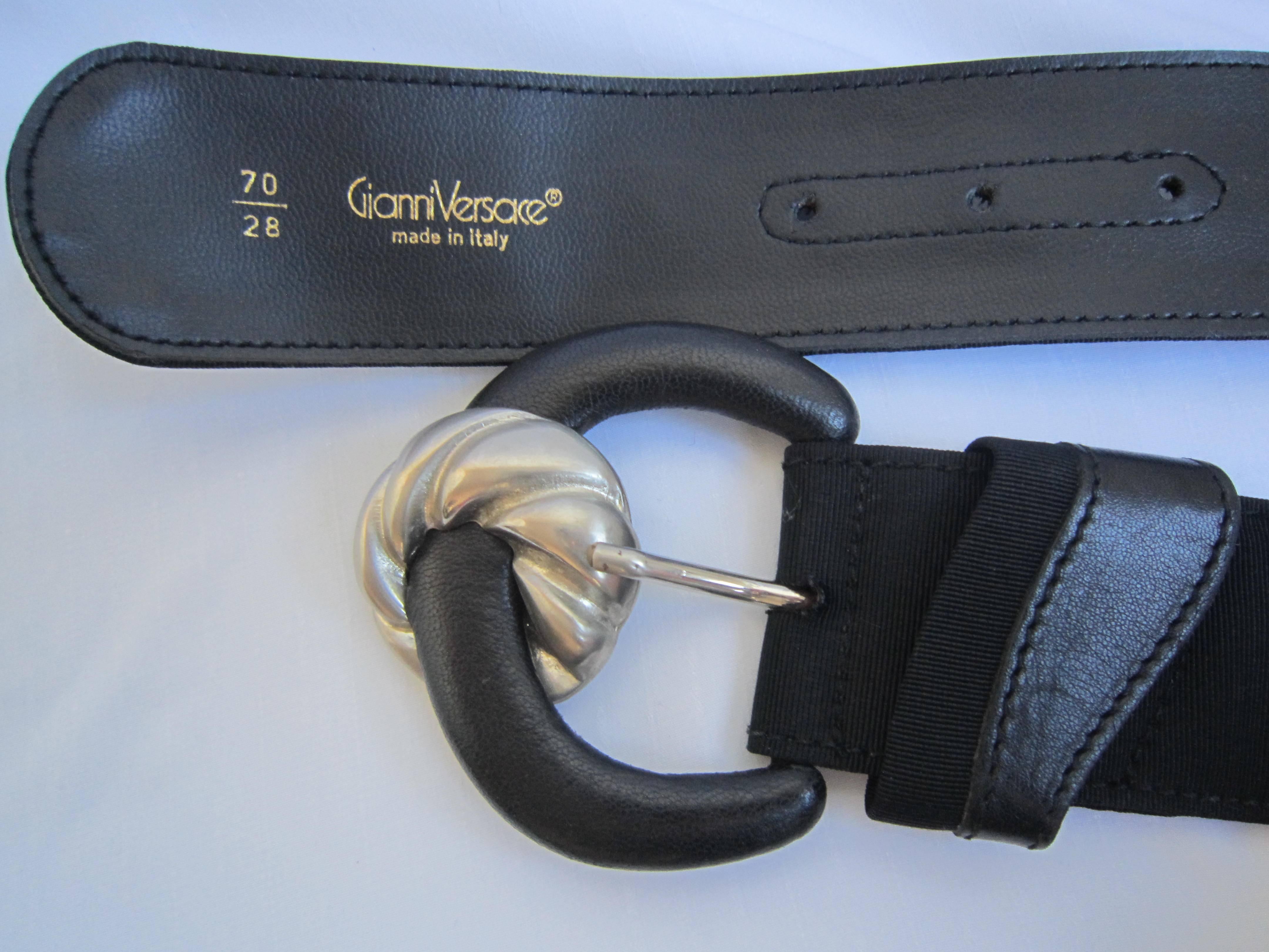 Black 1980s Gianni Versace black belt For Sale