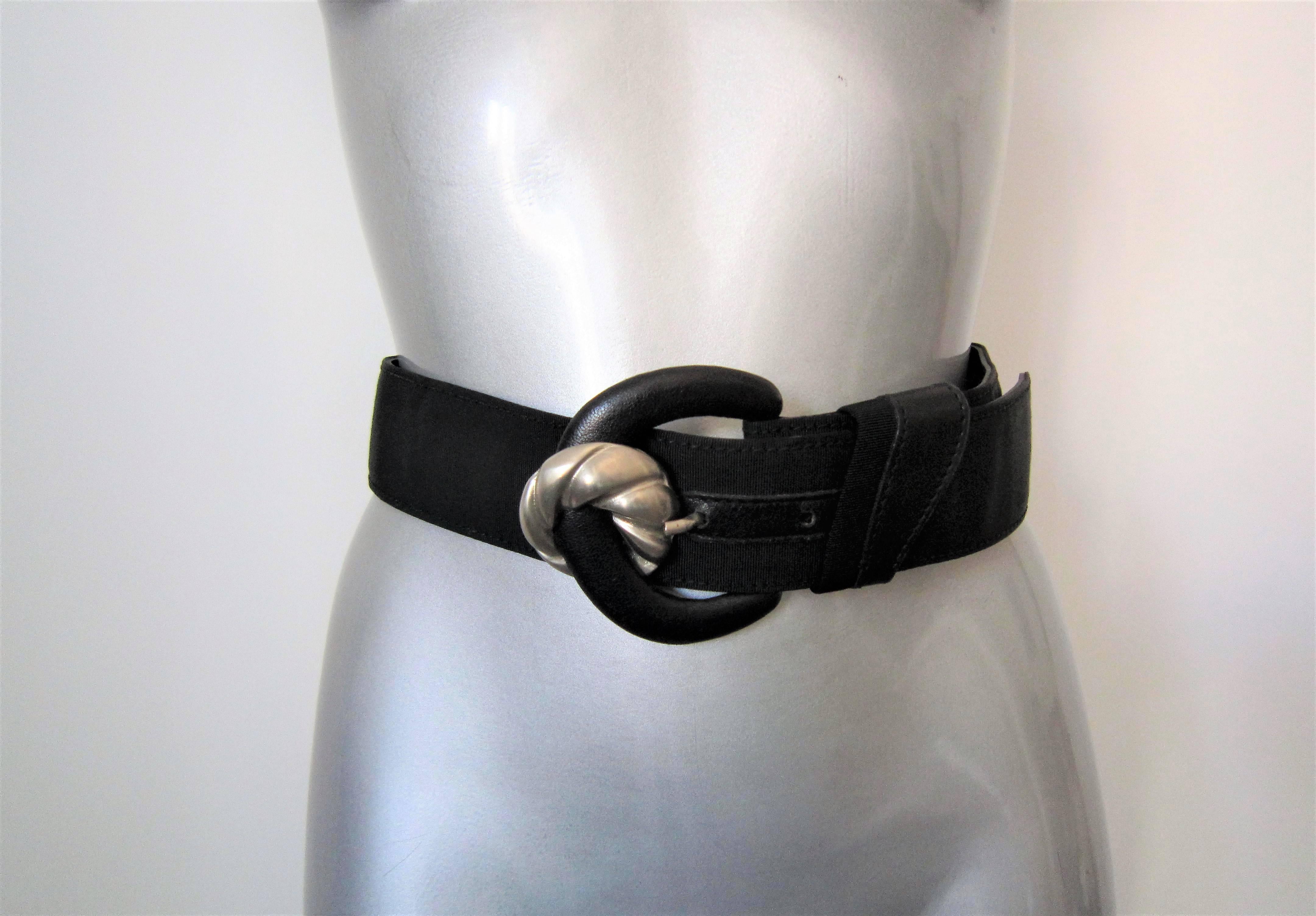 1980s Gianni Versace black belt In Good Condition For Sale In Rome, IT