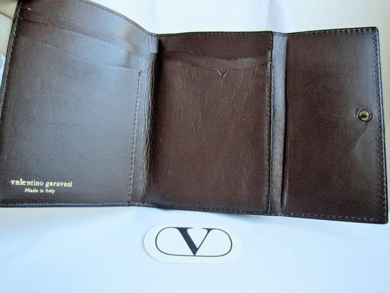 Valentino vintage brown leather wallet at 1stDibs | valentino wallet