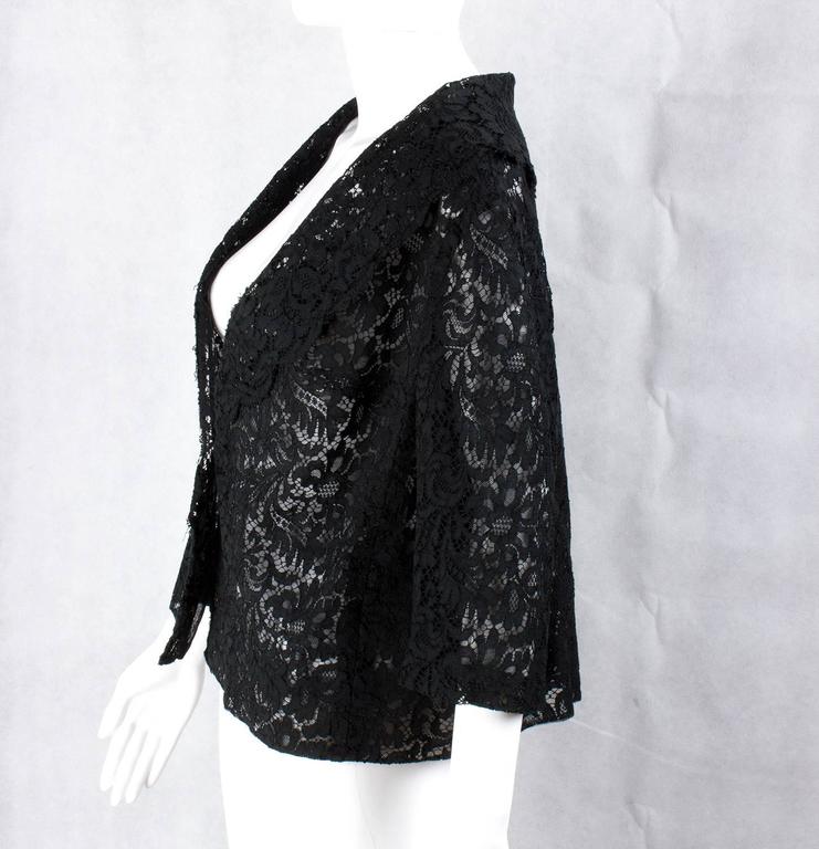 'Vintage black Lace jacket, 1960s For Sale at 1stDibs