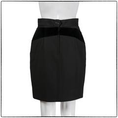 Moschino Cheap and Chic question mark black skirt, 1990s