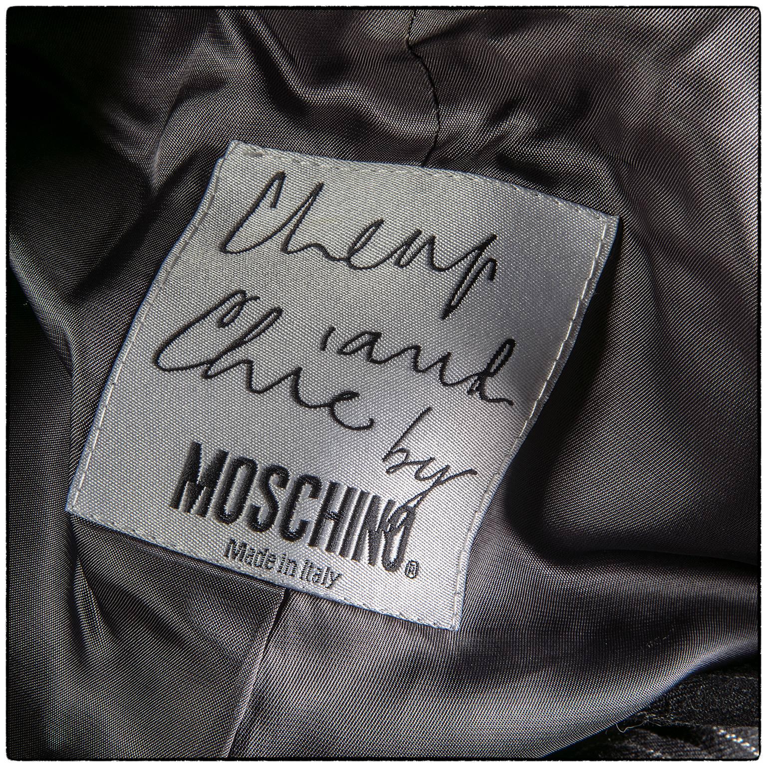 Women's 1990s Moschino Cheap And Chic Shadow Profile Print Blazer Jacket For Sale