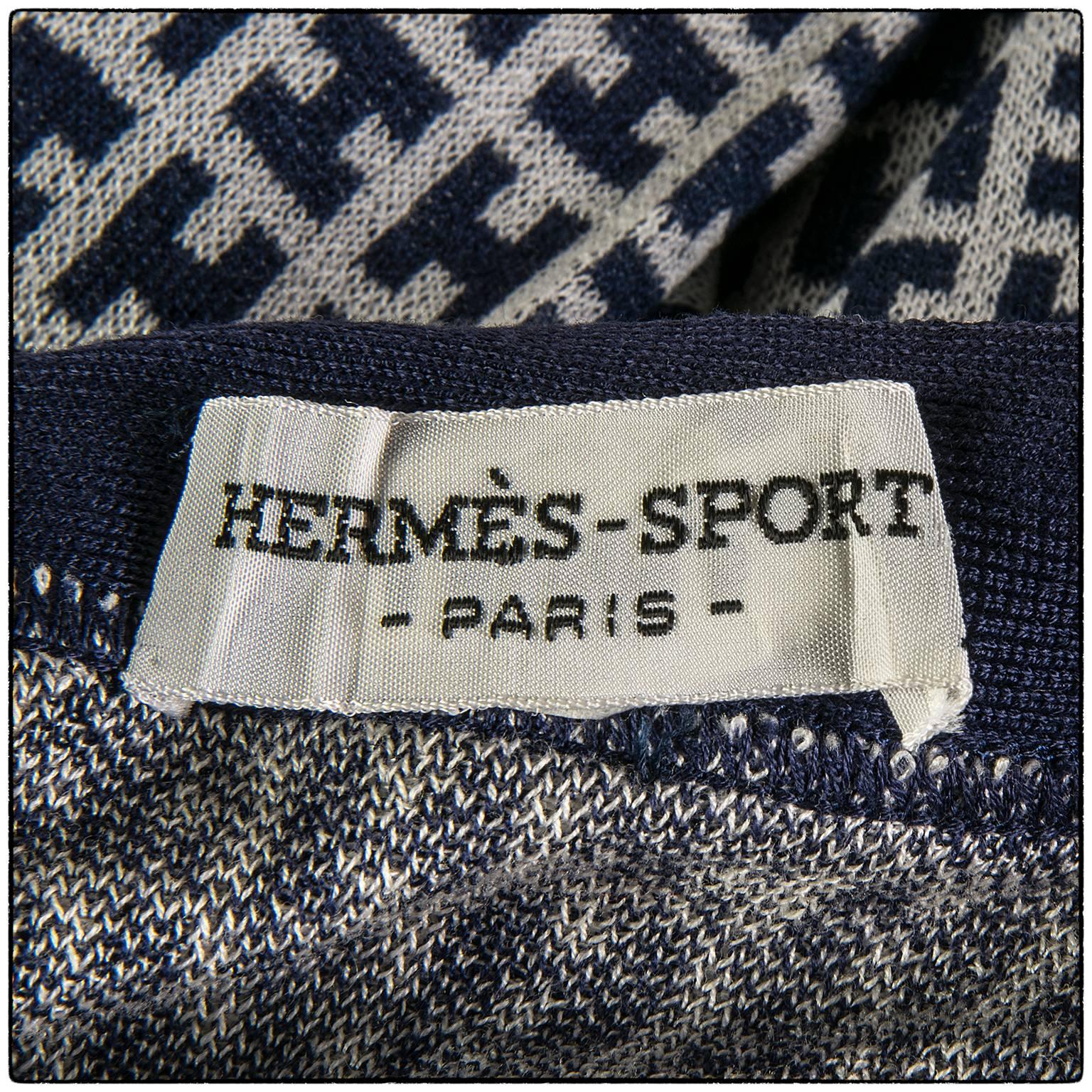 Women's or Men's Vintage Hermès Sport monogram sweater
