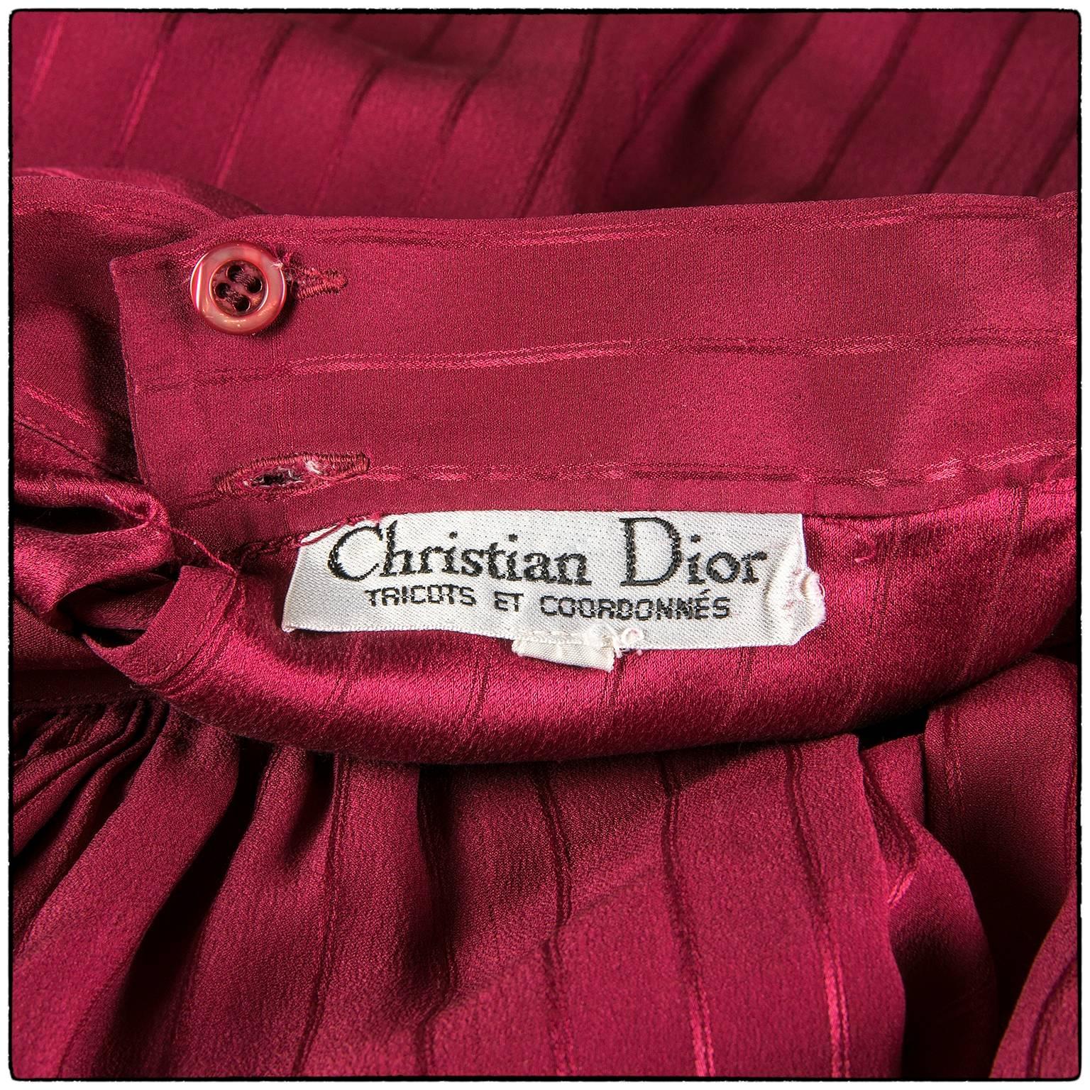 Women's Vintage Christian Dior Ensemble , Skirt and Top 