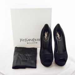 Yves Saint Laurent Black suede pumps