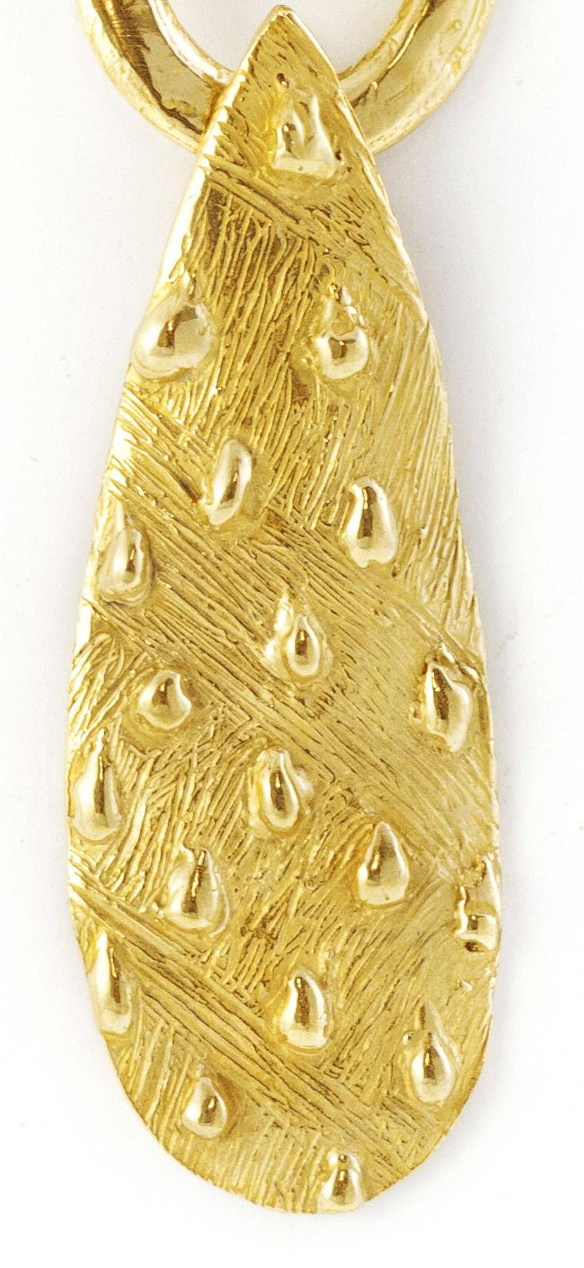 Contemporary Giulia Barela Salento earrings, gold plated bronze For Sale