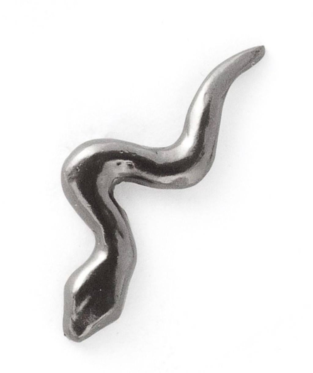 Giulia Barela's Ribbon earrings

A small snake plays with an ear, caught in mid air, capturing pure movement.

Stud earrings
Material: 925 silver black rhodium
Measurements: 3,5x1,2 cm
Weight: 3,4 gr. each