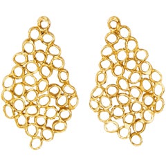 Giulia Barela 24 karat  gold plated bronze Air Chandelier Earrings