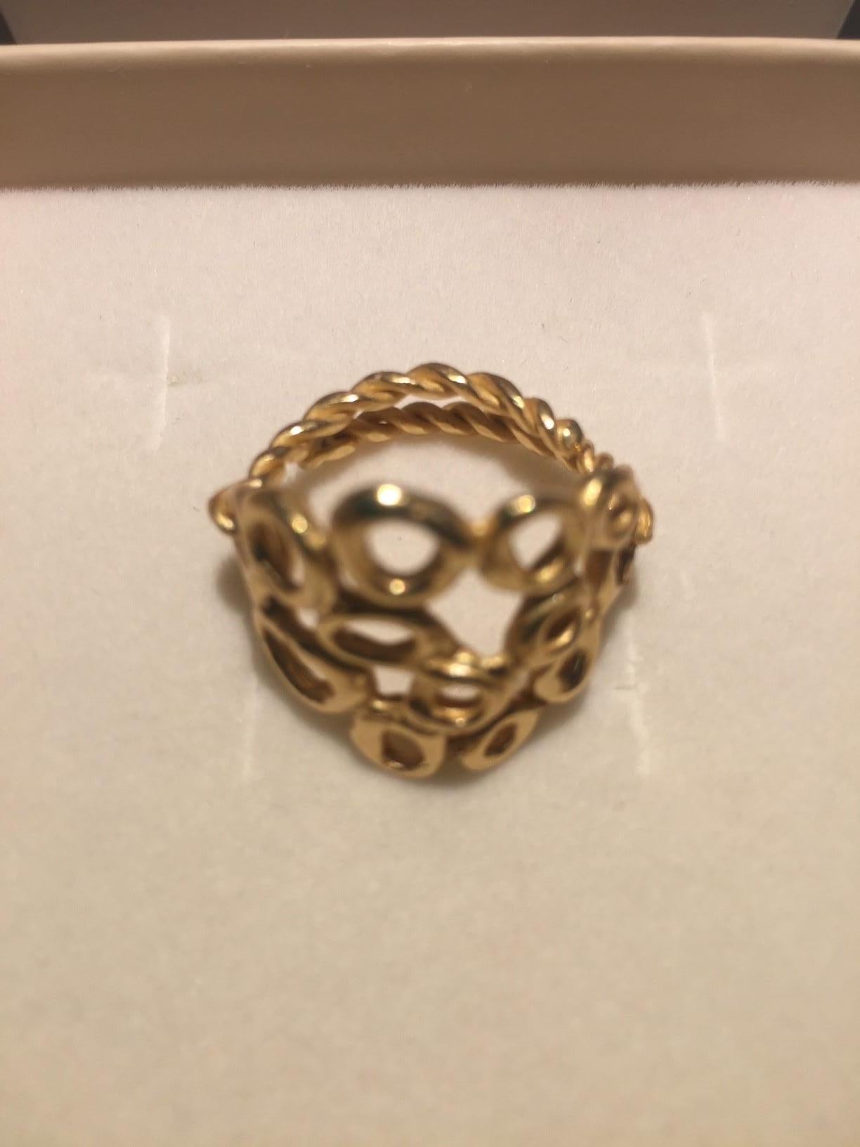 Giulia Barela 24 karat Gold Plated Bronze Cloud Ring For Sale 4
