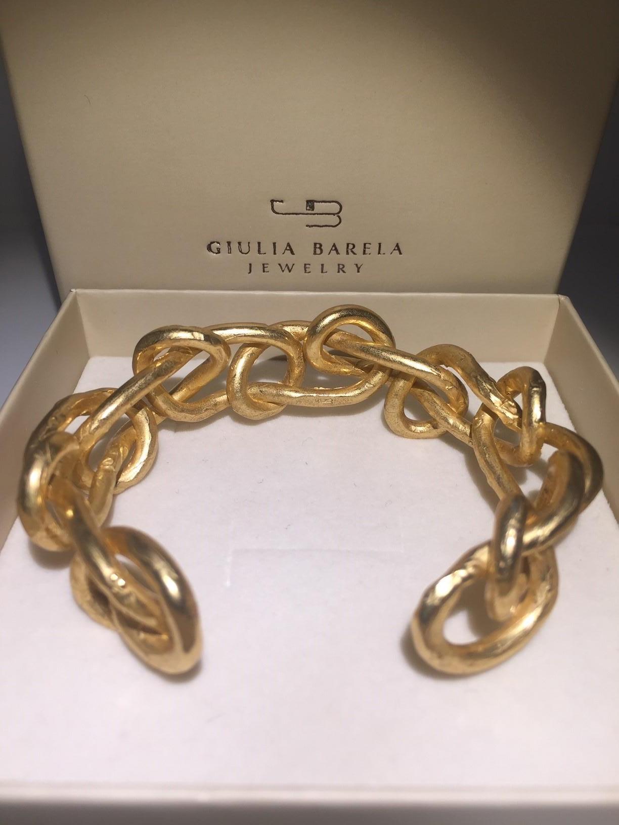 Giulia Barela 24 karat Gold Plated Bronze Knot Cuff Bracelet 3