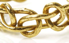 Giulia Barela 24 karat Gold Plated Bronze Knot Cuff Bracelet