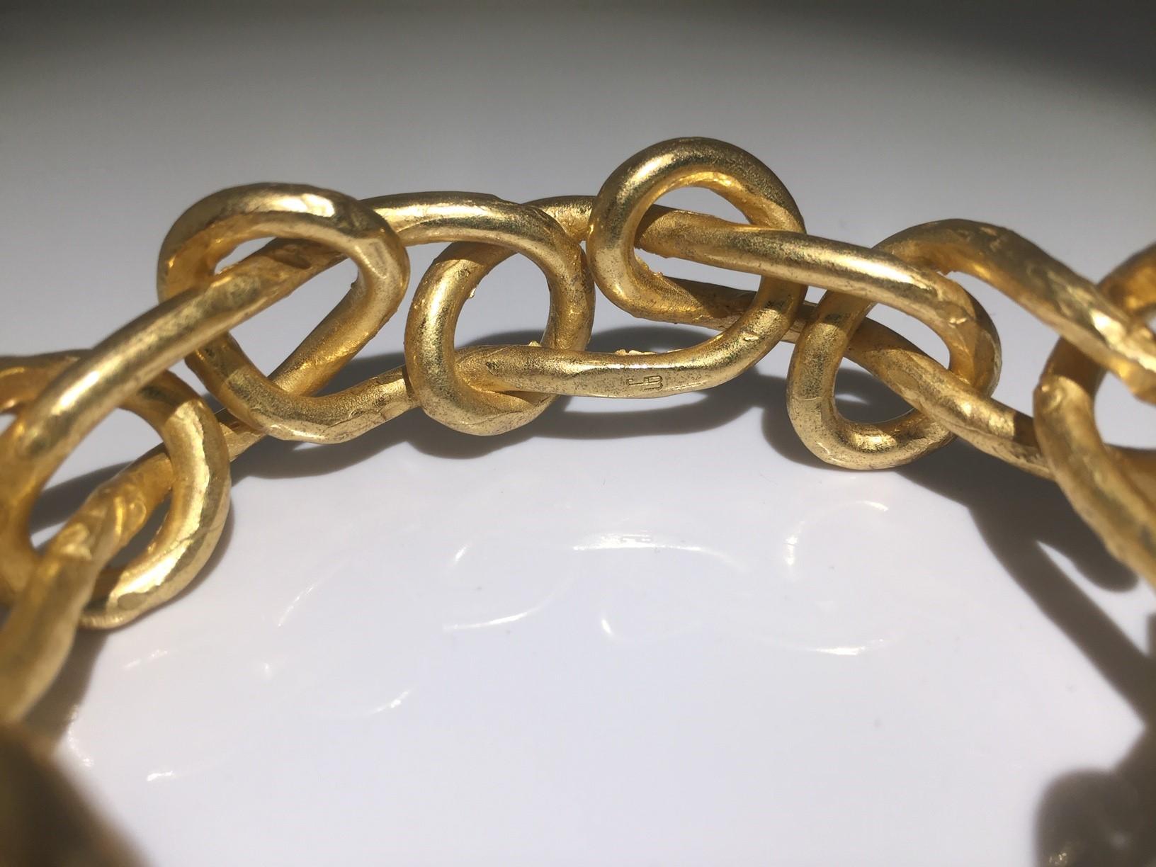 Women's Giulia Barela 24 karat Gold Plated Bronze Knot Cuff Bracelet