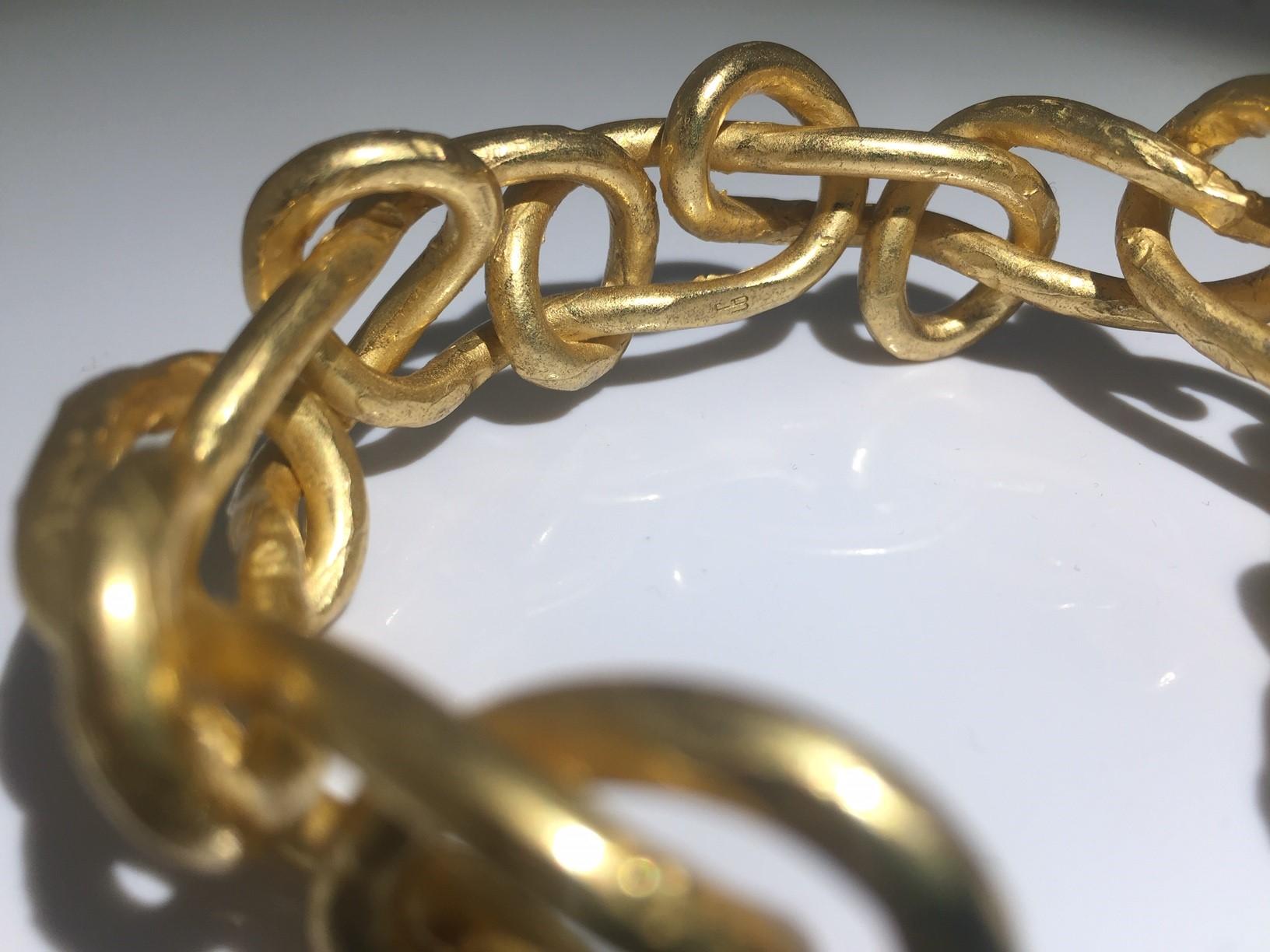 Giulia Barela 24 karat Gold Plated Bronze Knot Cuff Bracelet 1