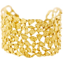Giulia Barela 24 karat Gold Plated Bronze Pebbles Bracelet