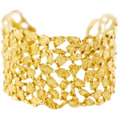 Giulia Barela 24 karat Gold Plated Bronze Pebbles Bracelet