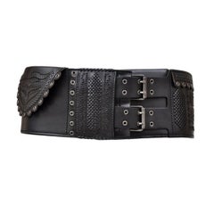 Tom Ford for Yves Saint Laurent F/W 2001 Wide Leather Belt with Secret Pocket