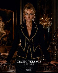 F/W 2002 Vintage Gianni Versace Couture Black Blazer 42 - 6 *New with tags*