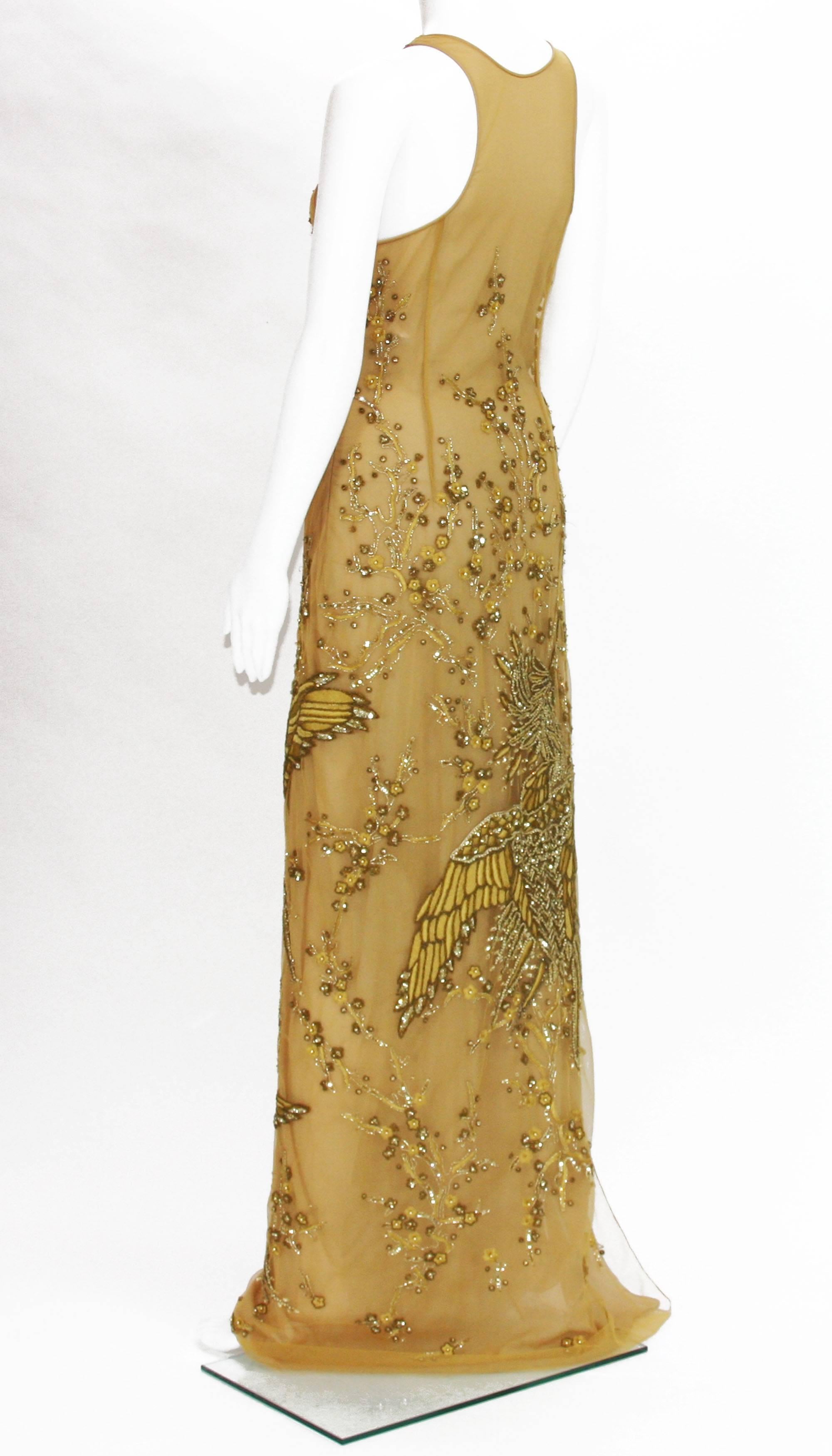 New Emilio Pucci Incredible Fully Beaded and Embroidered Dress Gown 42 1