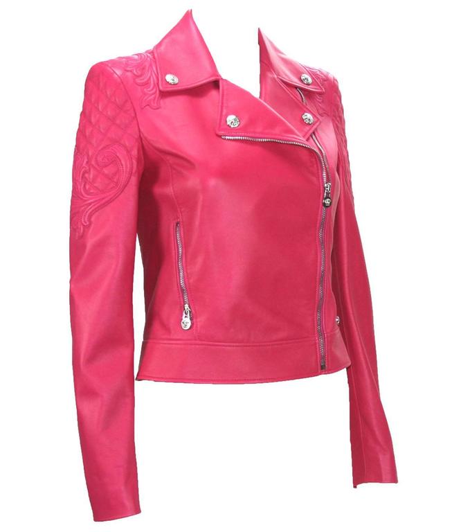 hot pink motorcycle jacket