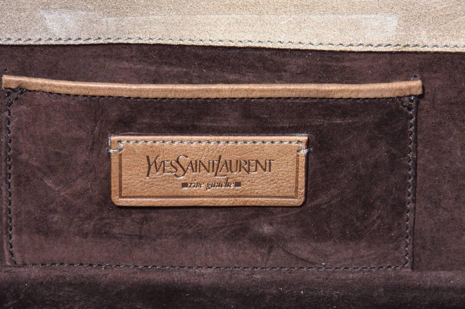 New Tom Ford for Yves Saint Laurent 2002 Collection Suede Stones Clutch Handbag In New Condition In Montgomery, TX