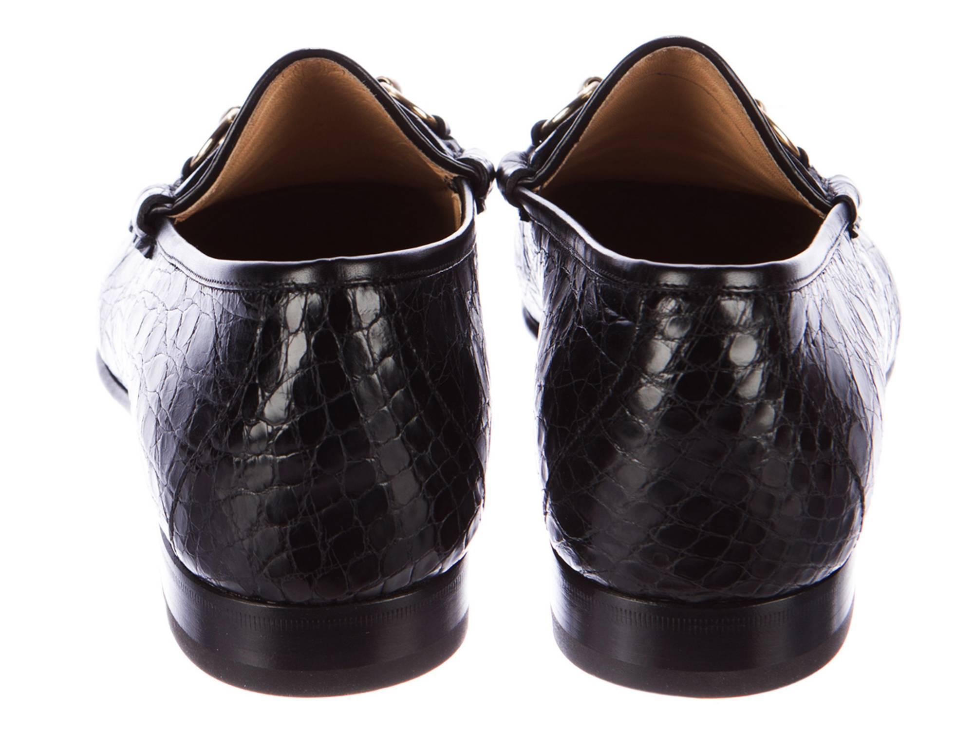 gucci crocodile loafers