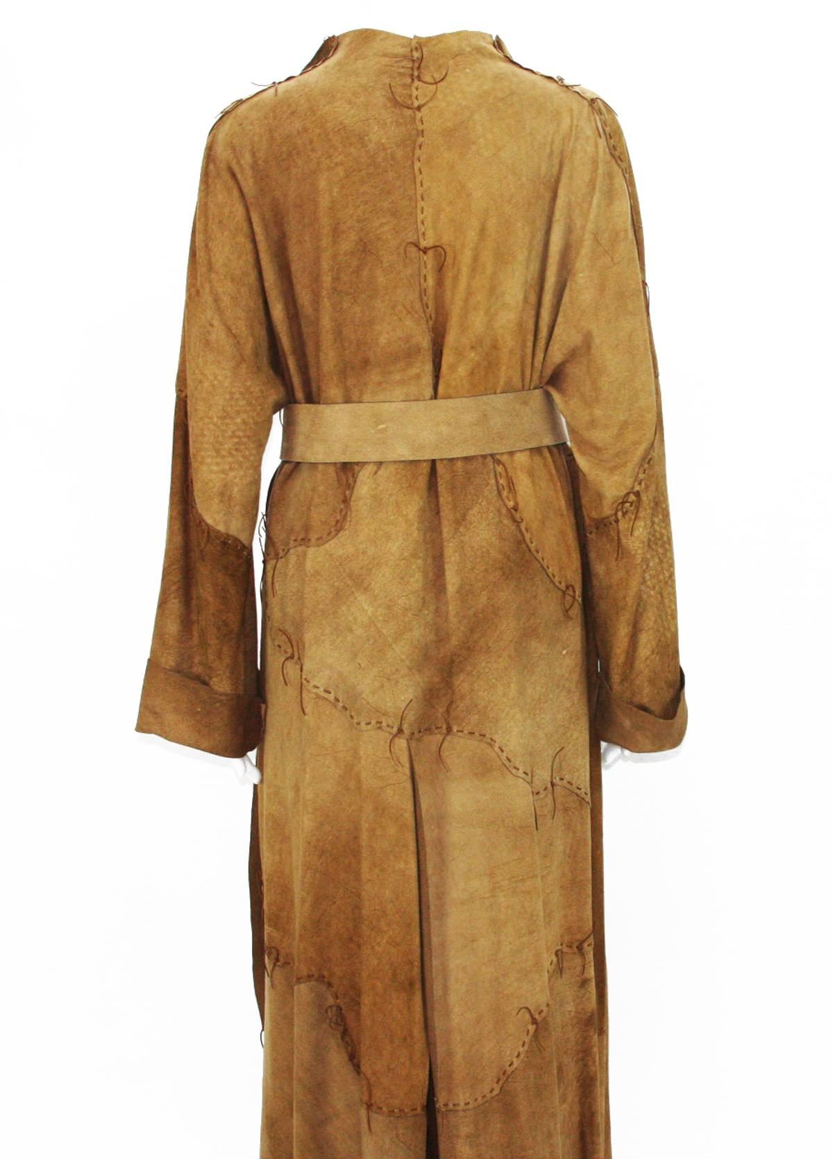 Super Rare Tom Ford for Yves Saint Laurent S/S 2002 Safari Collection Suede Coat 3