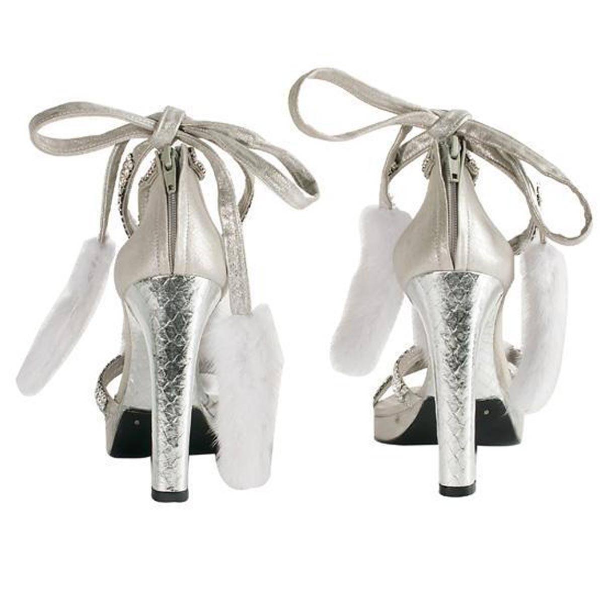 silver snake heels