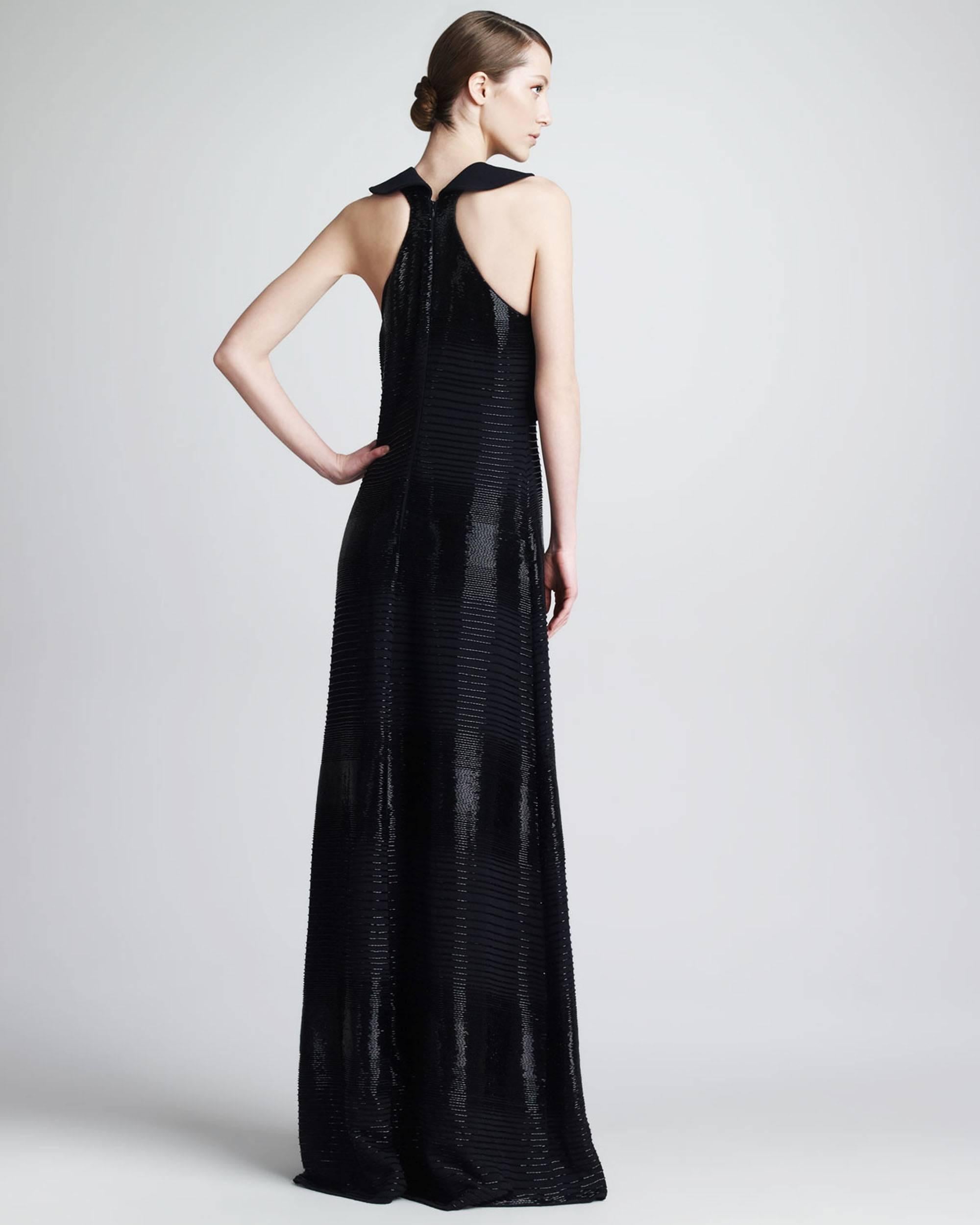 New ETRO Runway Fully Beaded Black Gown 44 1