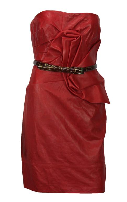 dsquared red dress Dsquared 2 dress Wine Red Sand Softest Wool scarf Attached size 40