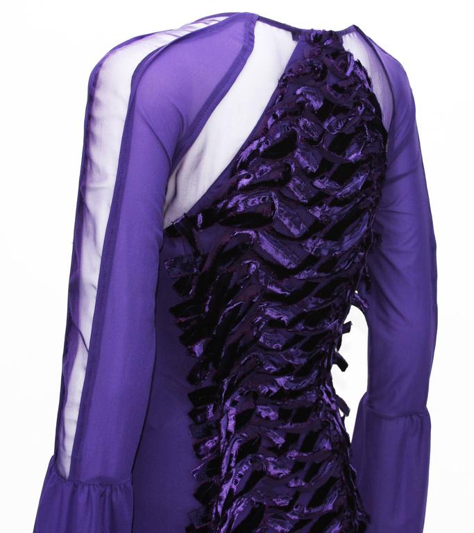 TOM FORD for GUCCI FW 2004 Runway Collection Purple Velvet Stretch