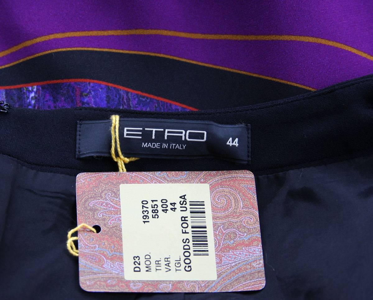 New ETRO AD CAMPAIGN RUNWAY Purple Gown CUTOUT Open Back 4