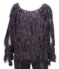 A/W 2001 Tom Ford for Yves Saint Laurent Shredded Silk Ribbon Sweater Top It. M