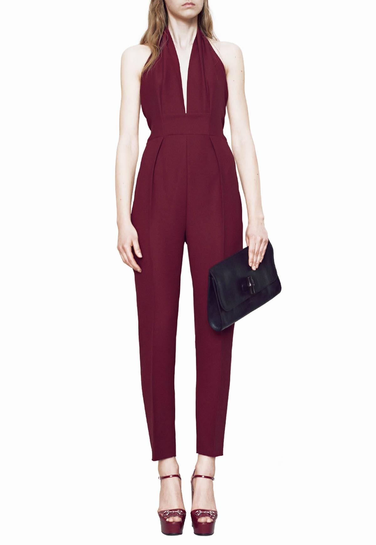 red gucci jumpsuit