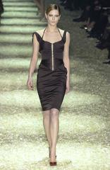 Tom Ford for Gucci 2003 Collection Silk Corset Top Cocktail Dress 40