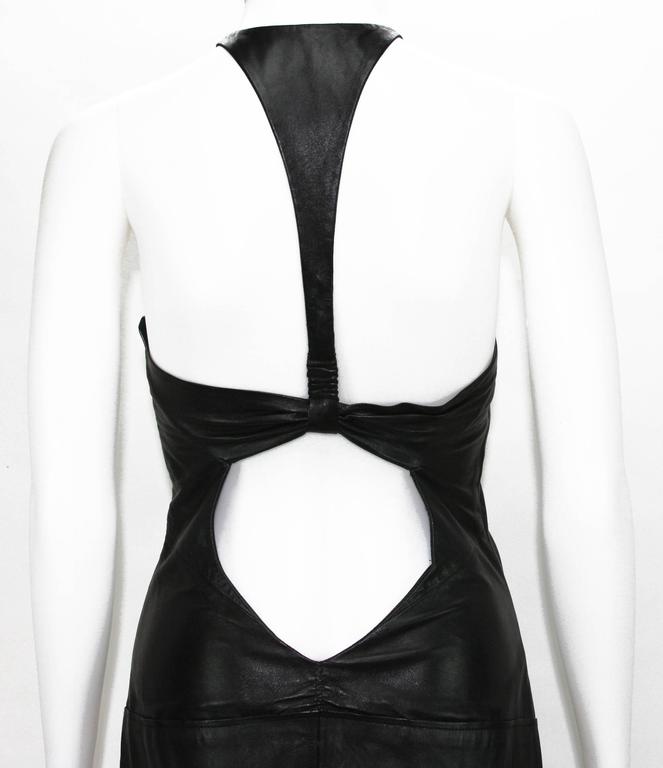 Tom Ford for Gucci 2004 Collection Black Leather Cocktail Dress It. 44 ...