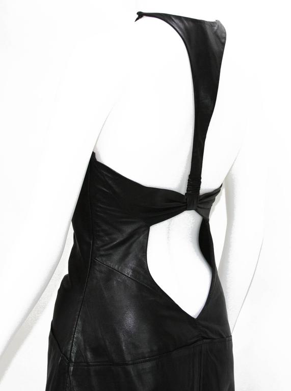 Tom Ford for Gucci 2004 Collection Black Leather Cocktail Dress It. 44 ...