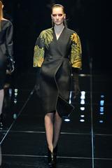 NWT GUCCI Runway Jacquard Wool Fern Motif Black Coat It. 40 - US 4/6