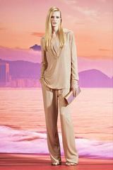 New Gucci Fully Embellished Rhinestone Tan Evening Pant Suit Italian 40