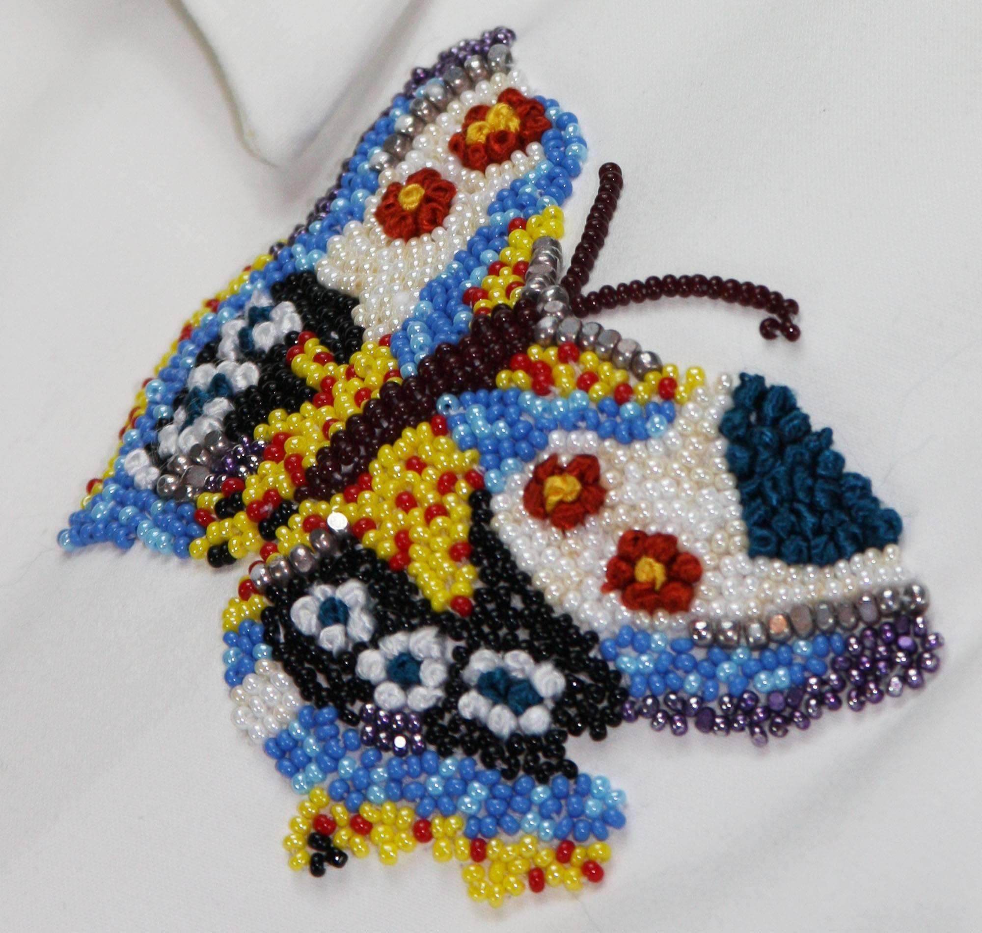 Women's New ETRO Runway Exquisitely Hand Beaded & Embroidered White Dress w/Belt 40  6/8