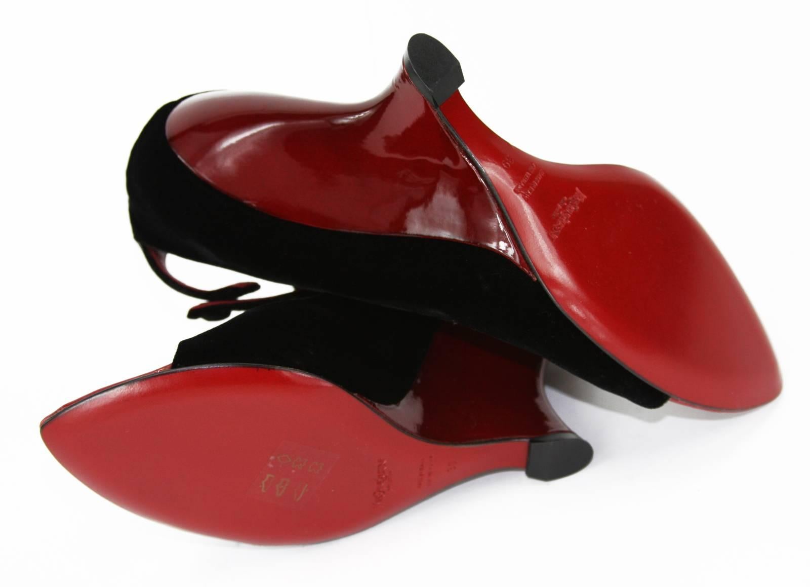 New Tom Ford for Yves Saint Laurent F/W 2004 Red Black Shoes 38.5  39  42 For Sale 1